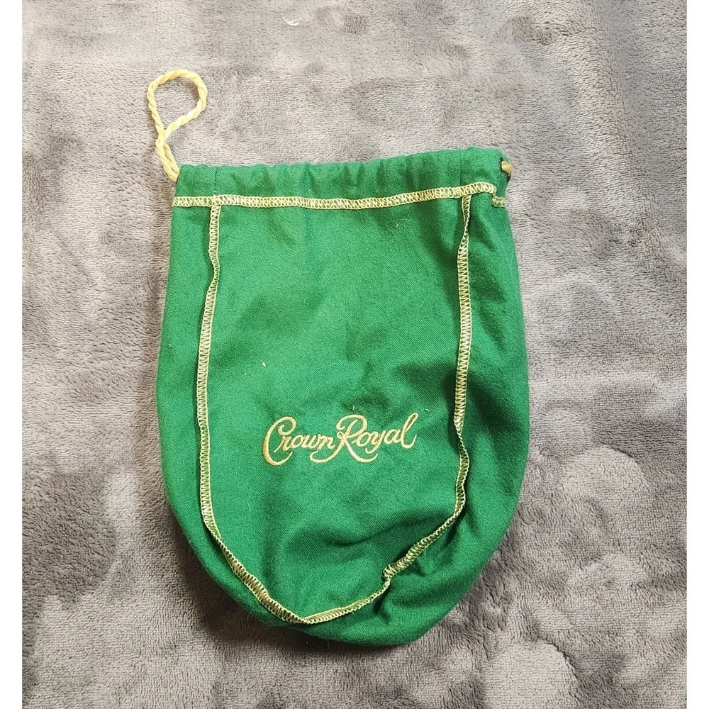 Crown Royal Bag Greee‎ Drawsting Dice Regal Apple